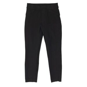 Spanx Perfect Ankle Pants Womens Medium Black Pull On Slit Office Career